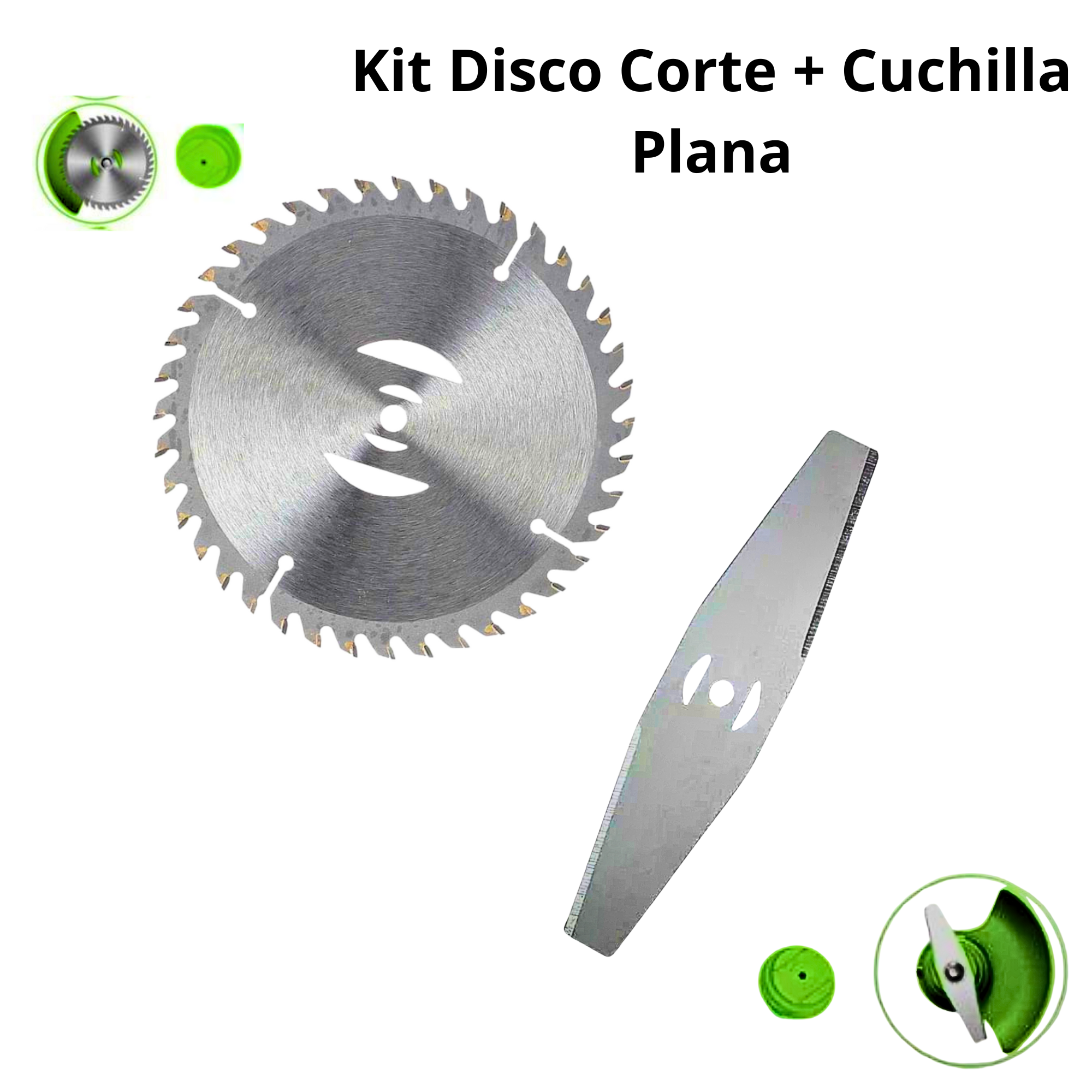 Kit Disco Corte + Cuchilla Plana